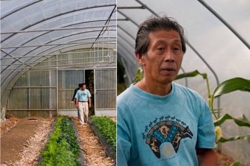 Asafumi Yamashita in his greenhouse